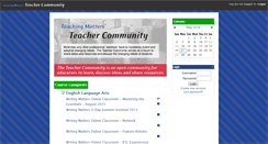 Desktop Screenshot of community.teachingmatters.org